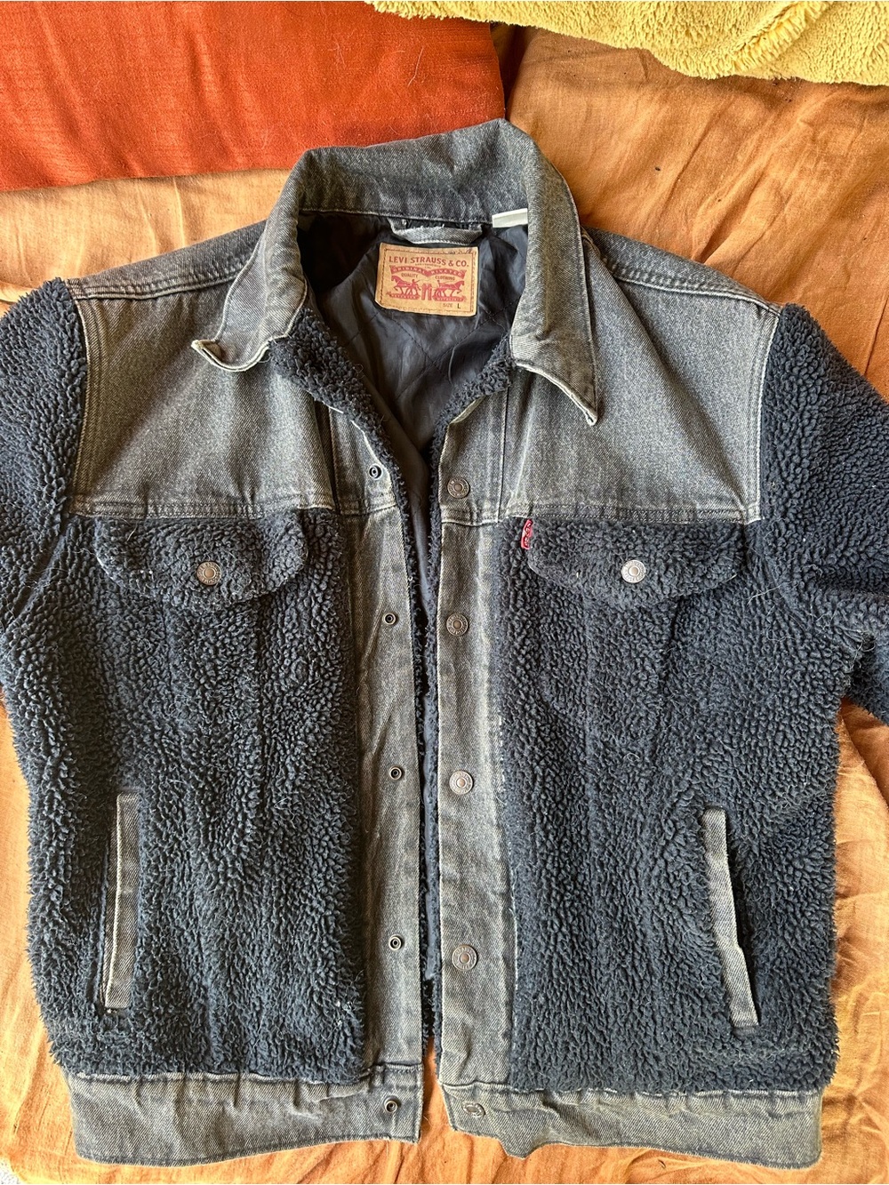 Levi's Black Sherpa-Lined Denim Jacket